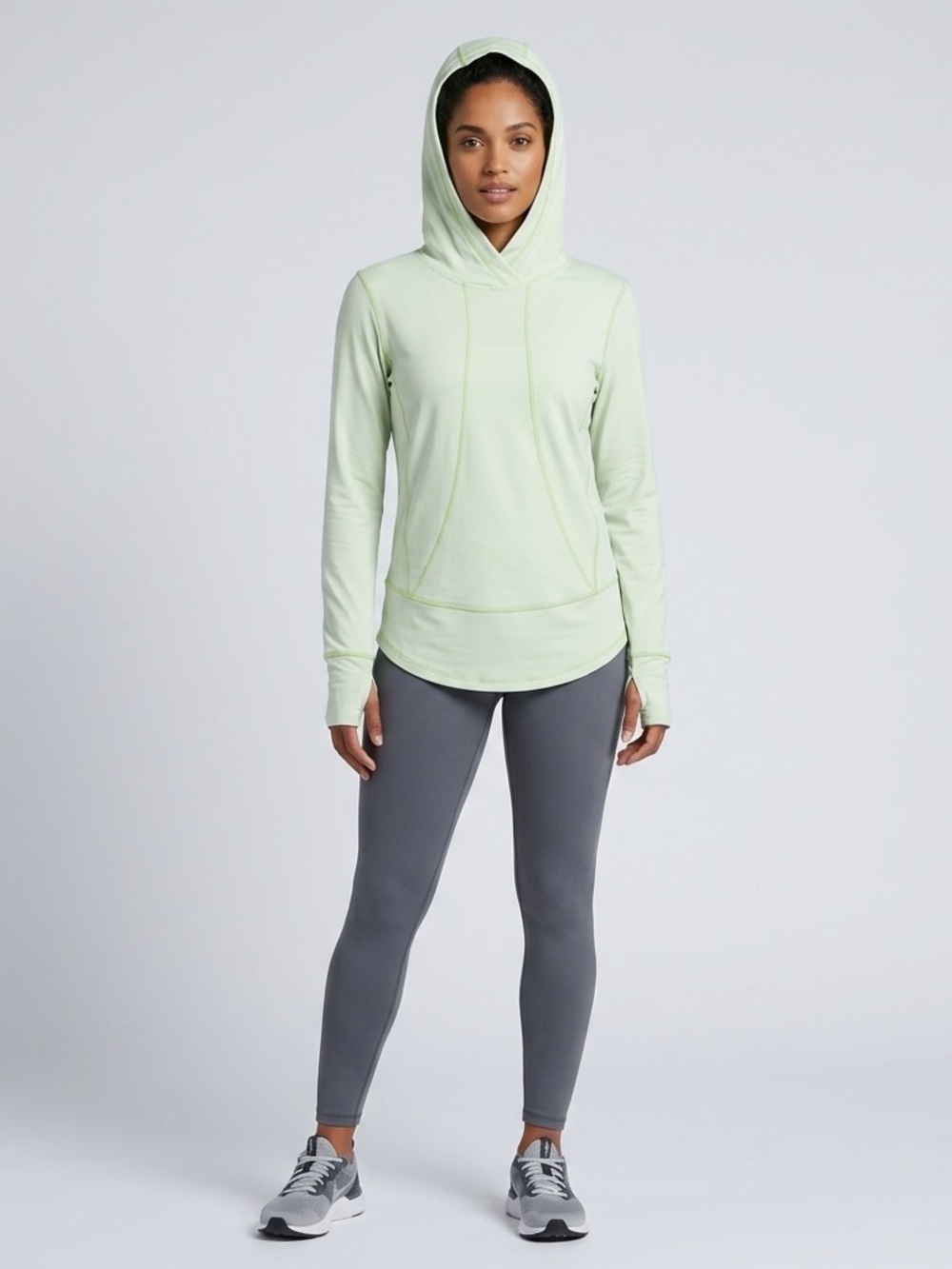 Zella Athleisure Loungewear Electric Yellow/Lime Green Hoodie Sweatshirt Medium